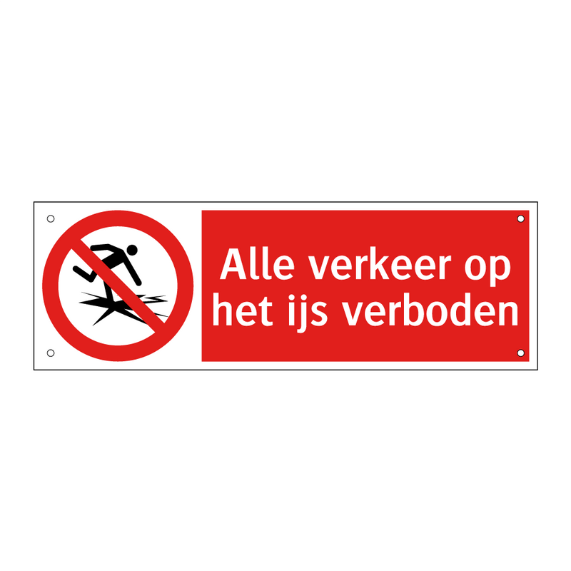 Alle verkeer op het ijs verboden