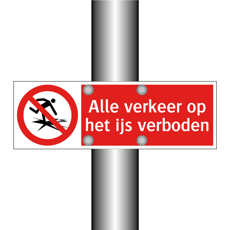 Alle verkeer op het ijs verboden