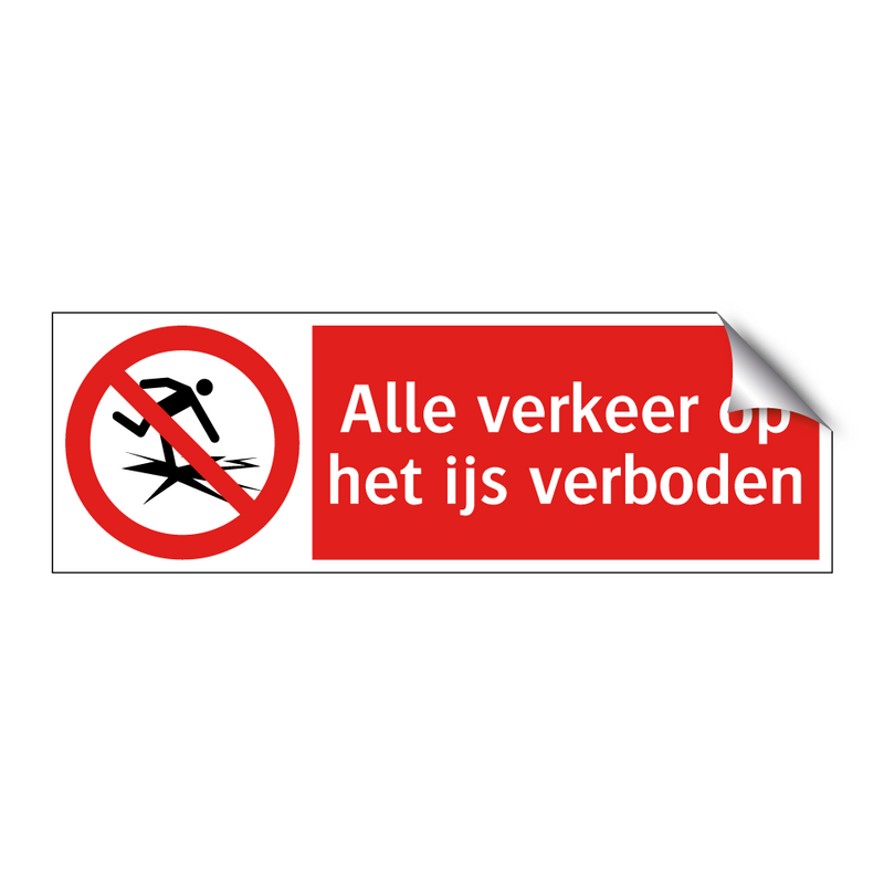 Alle verkeer op het ijs verboden