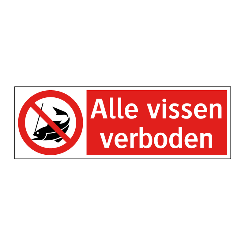 Alle vissen verboden