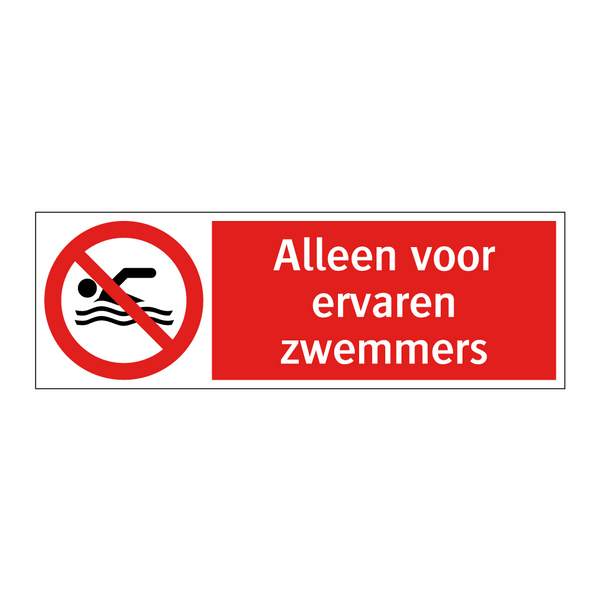 Alleen voor ervaren zwemmers