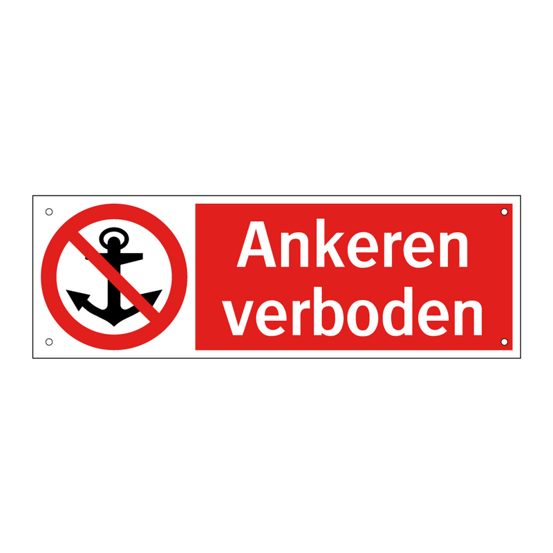 Ankeren verboden