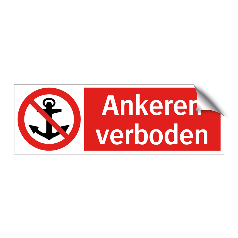 Ankeren verboden