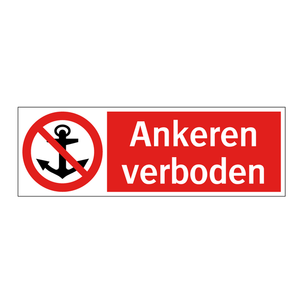 Ankeren verboden