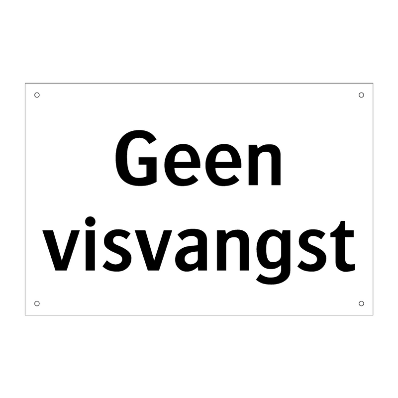 Geen visvangst