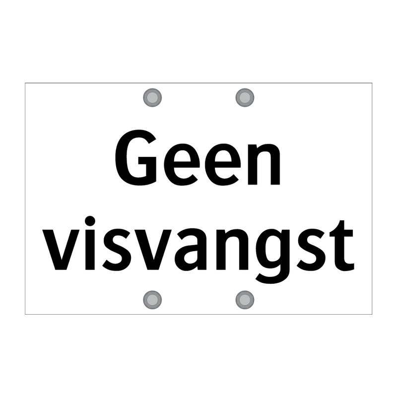 Geen visvangst