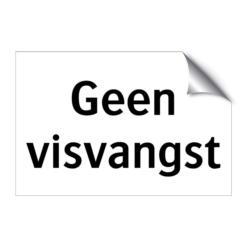 Geen visvangst