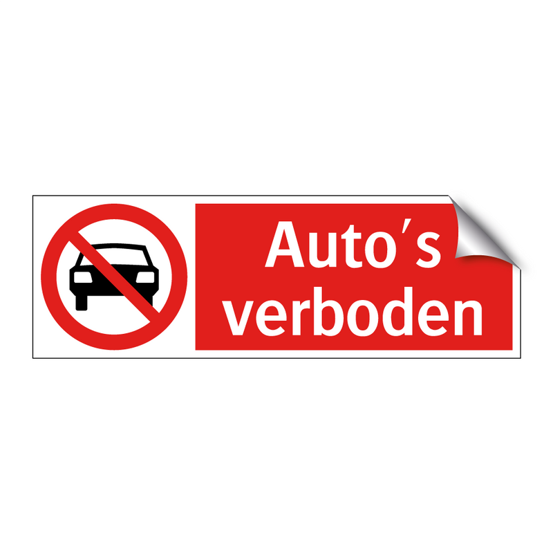 Auto's verboden