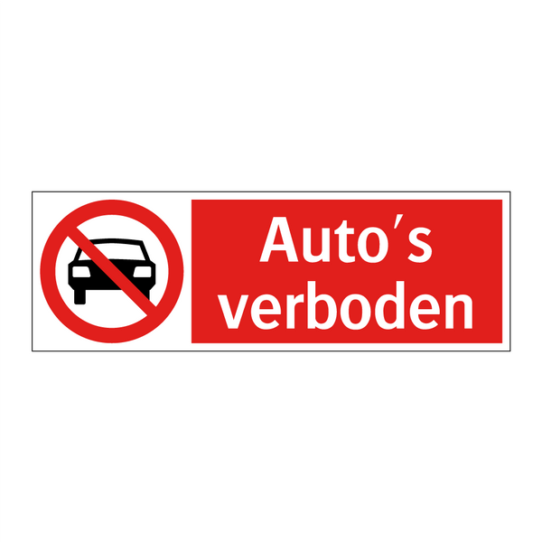 Auto's verboden