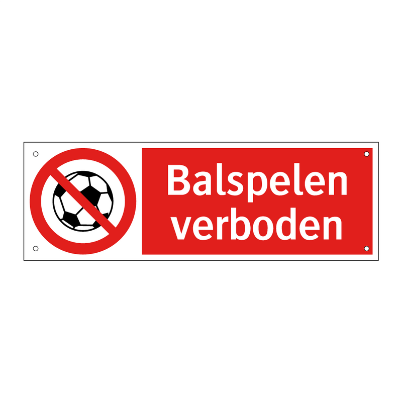 Balspelen verboden