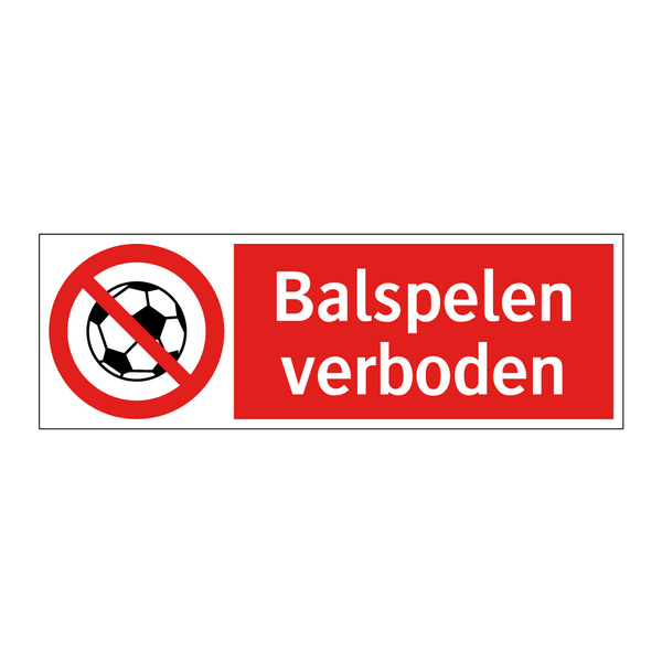 Balspelen verboden