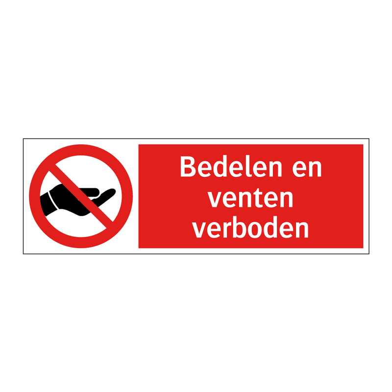 Bedelen en venten verboden