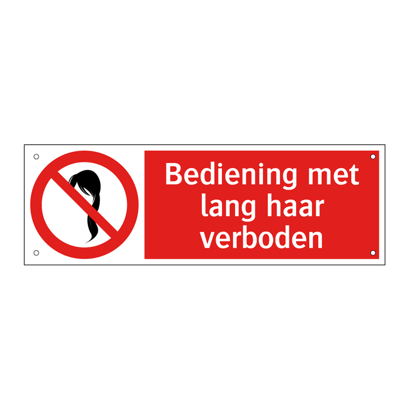 Bediening met lang haar verboden