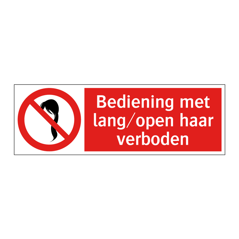 Bediening met lang/open haar verboden