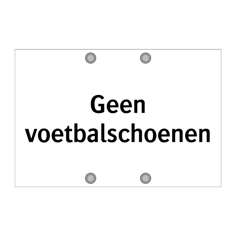 Geen voetbalschoenen