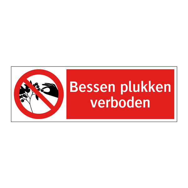 Bessen plukken verboden