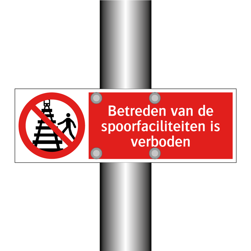 Betreden van de spoorfaciliteiten is verboden