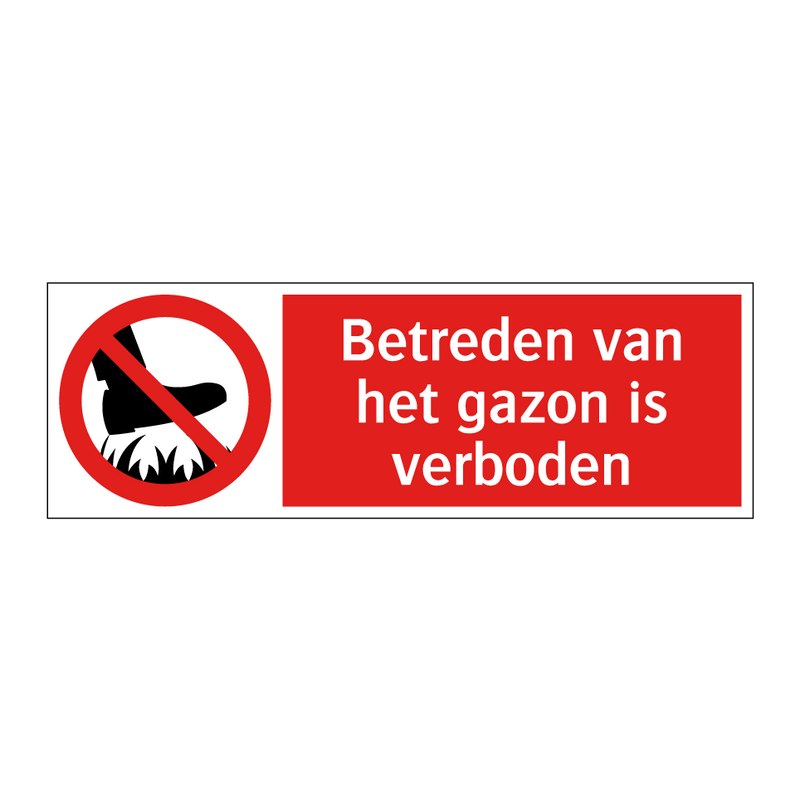 Betreden van het gazon is verboden