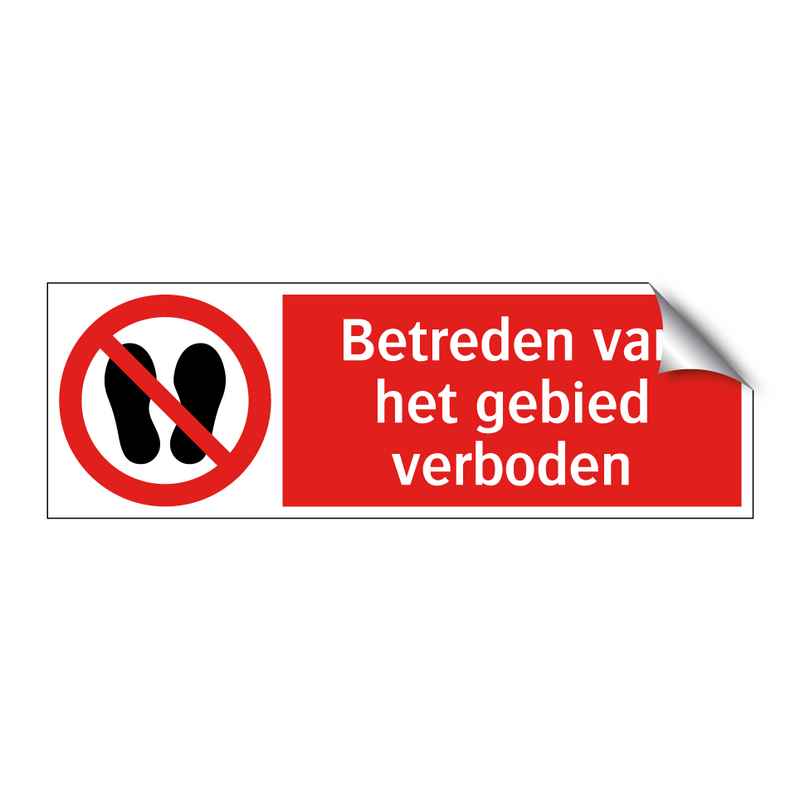 Betreden van het gebied verboden