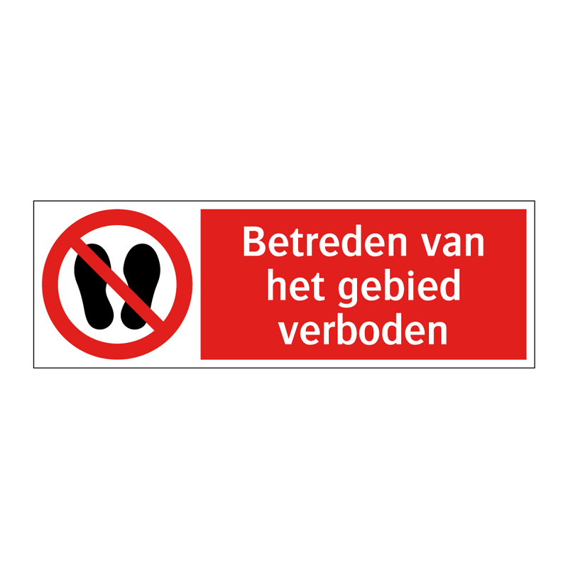 Betreden van het gebied verboden