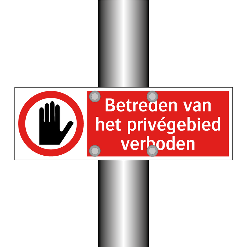 Betreden van het privégebied verboden