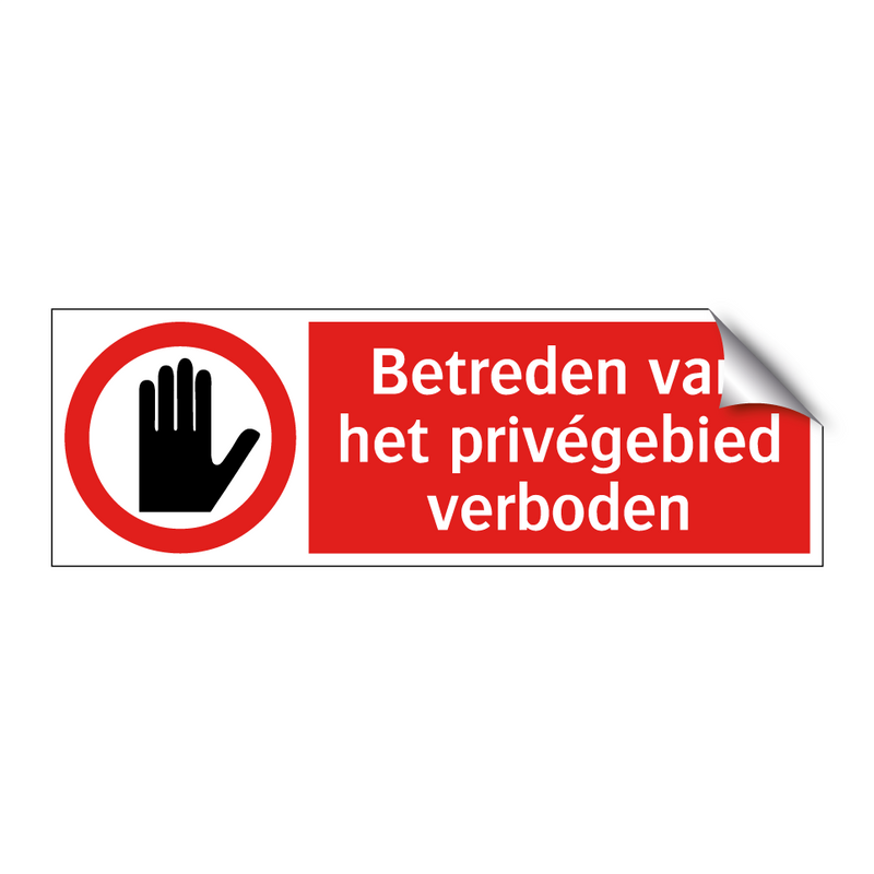 Betreden van het privégebied verboden