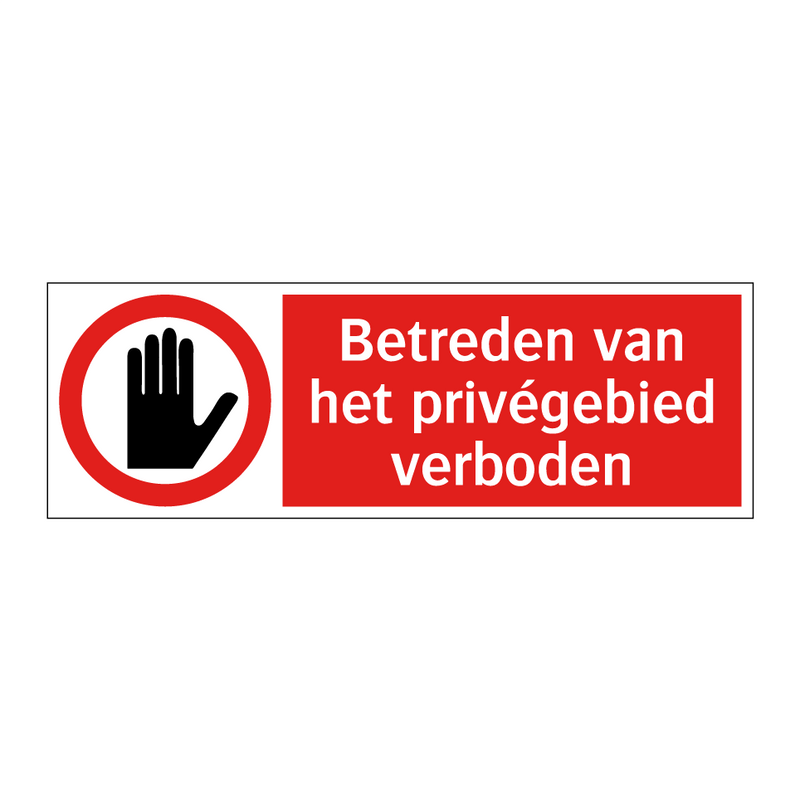 Betreden van het privégebied verboden