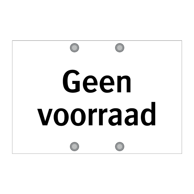 Geen voorraad