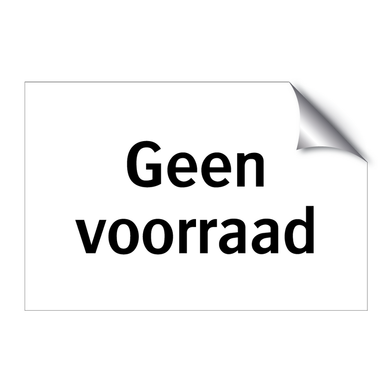 Geen voorraad