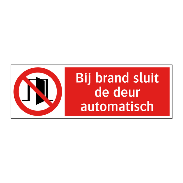 Bij brand sluit de deur automatisch