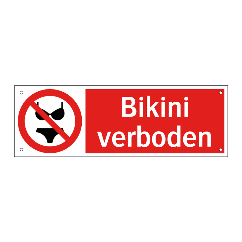 Bikini verboden