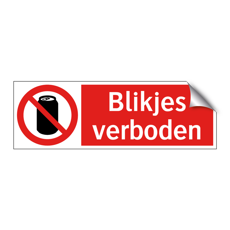 Blikjes verboden