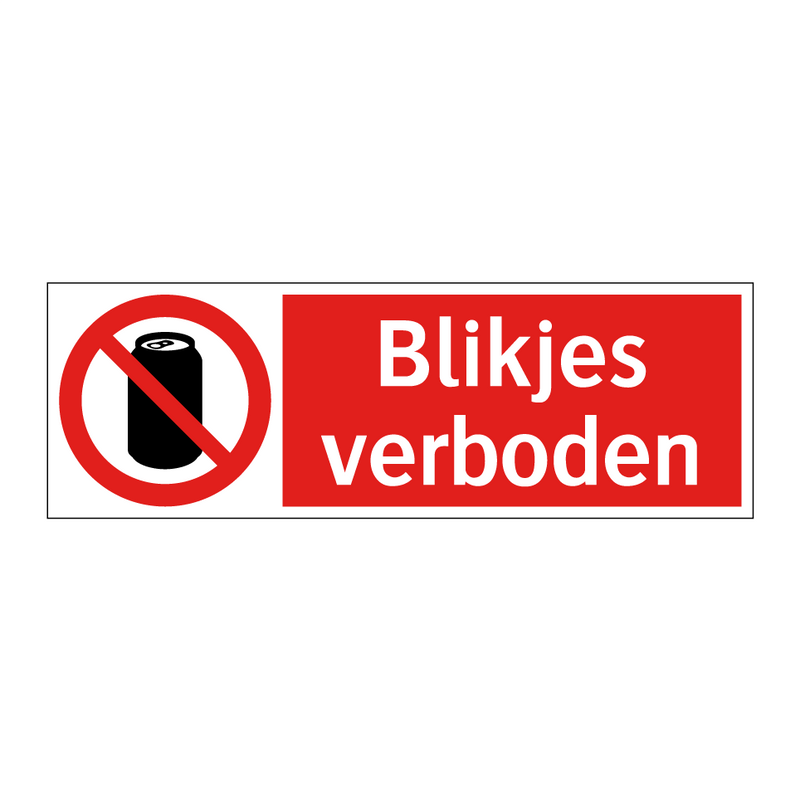 Blikjes verboden