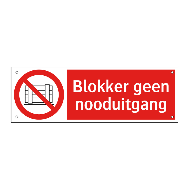 Blokker geen nooduitgang