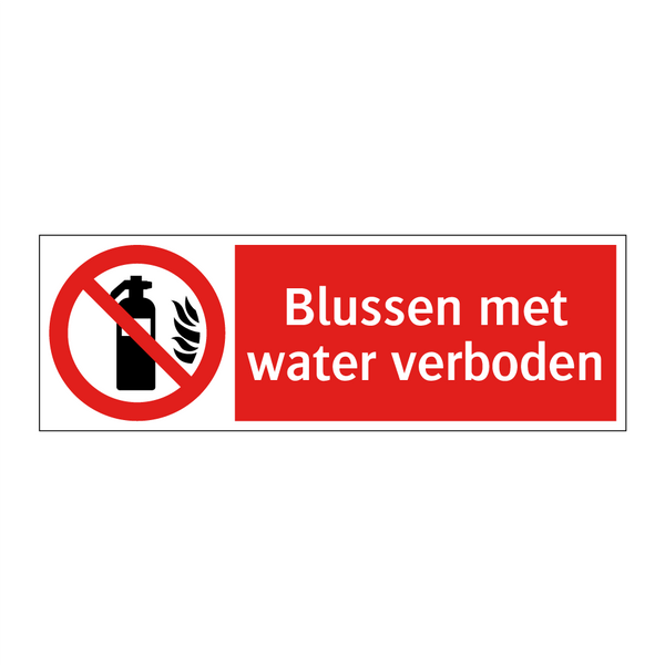 Blussen met water verboden