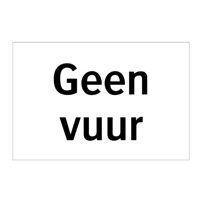 Geen vuur