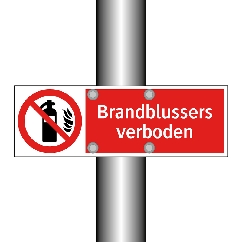 Brandblussers verboden