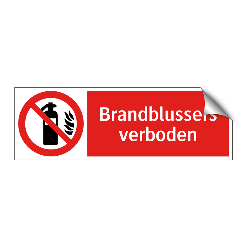 Brandblussers verboden