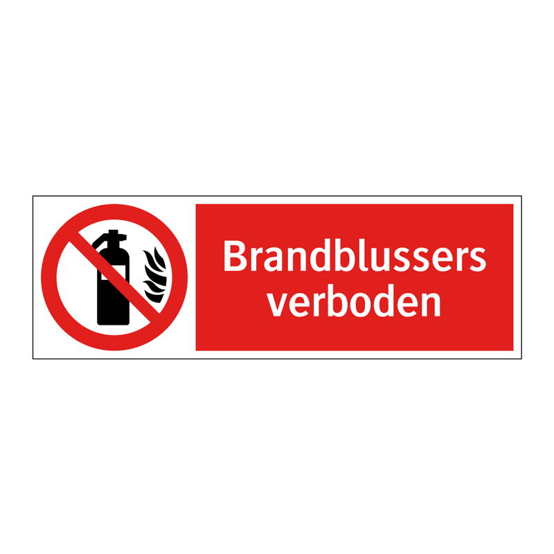 Brandblussers verboden