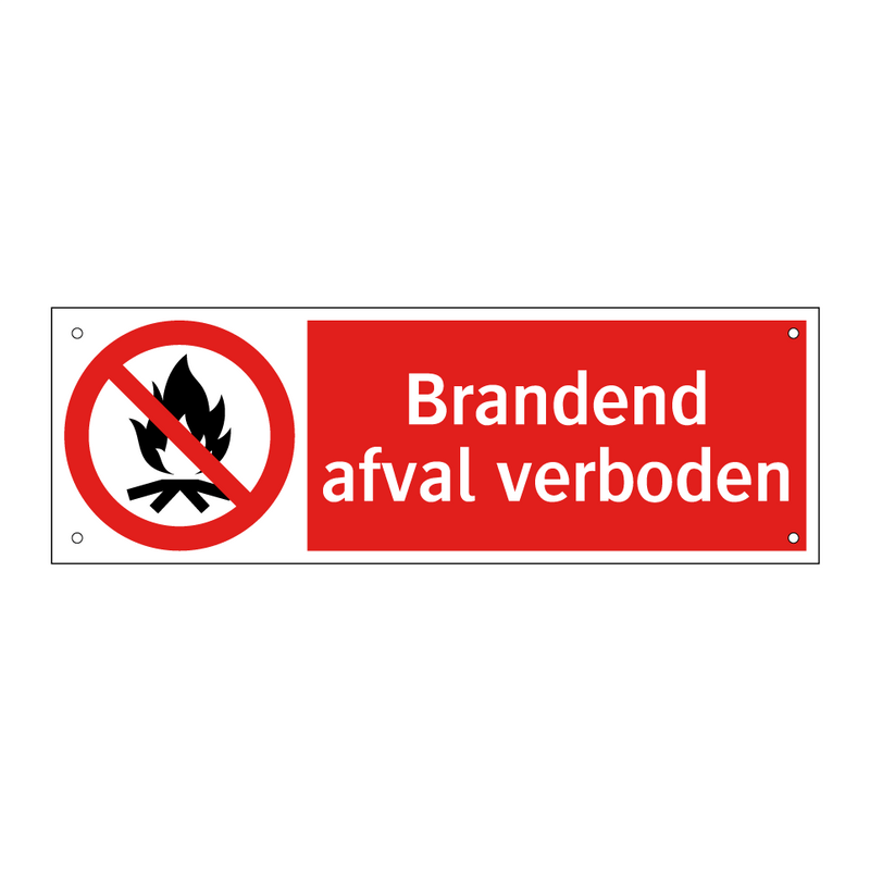 Brandend afval verboden