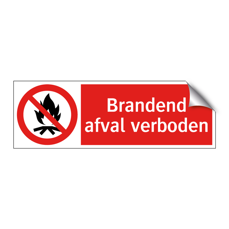 Brandend afval verboden