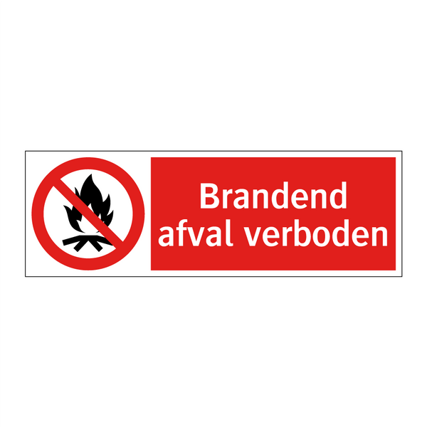 Brandend afval verboden