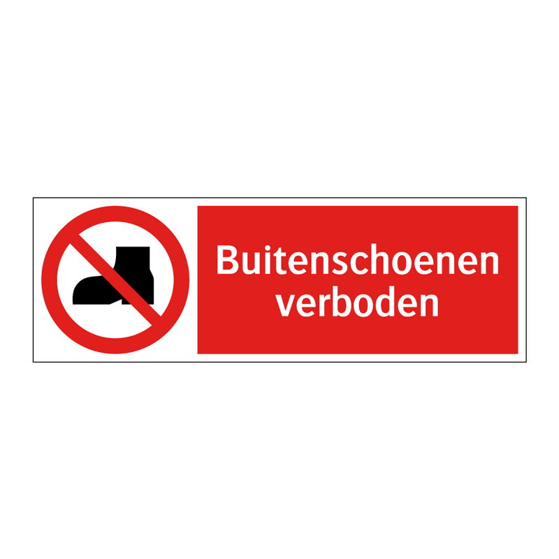 Buitenschoenen verboden