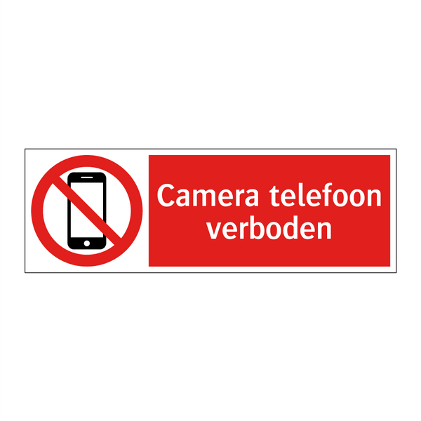 Camera telefoon verboden