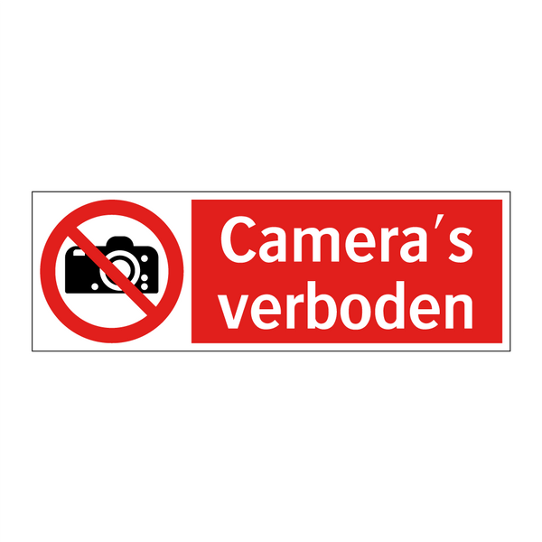 Camera's verboden