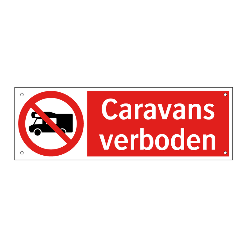 Caravans verboden