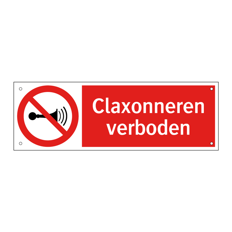 Claxonneren verboden