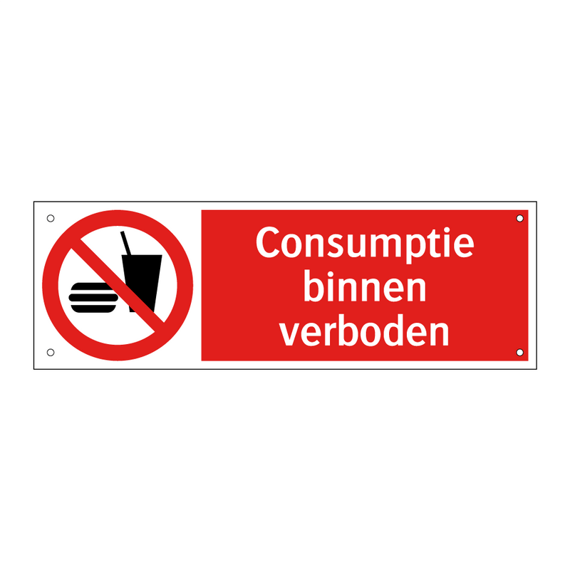 Consumptie binnen verboden