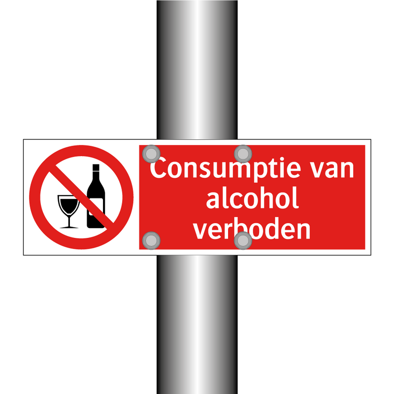 Consumptie van alcohol verboden