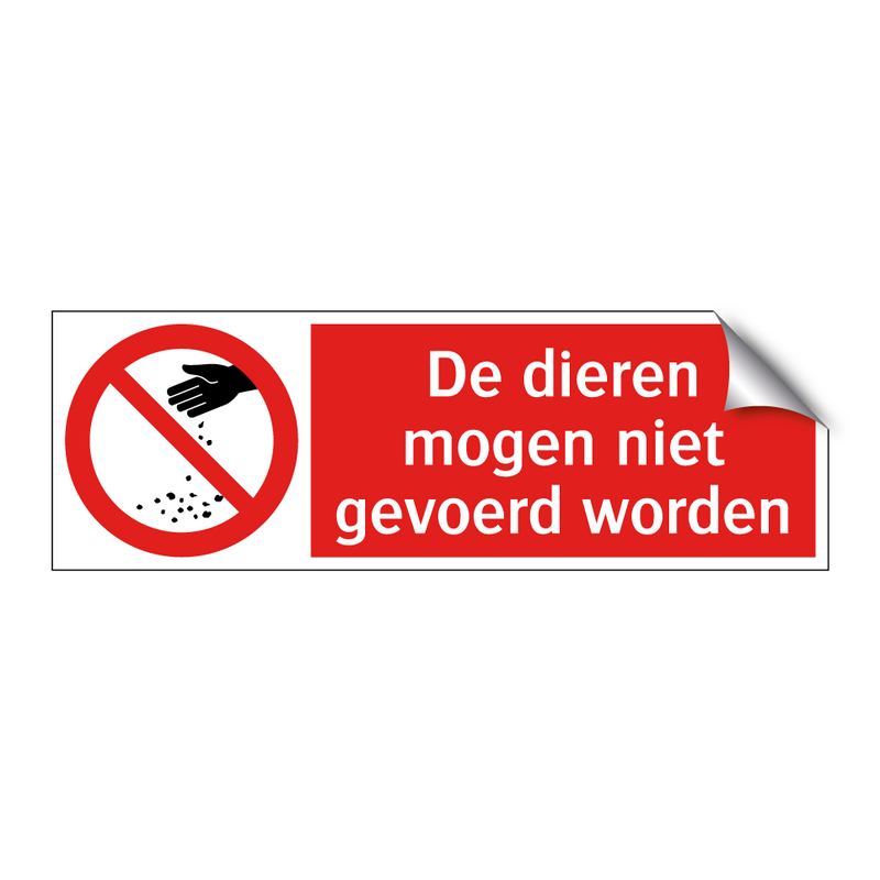 De dieren mogen niet gevoerd worden